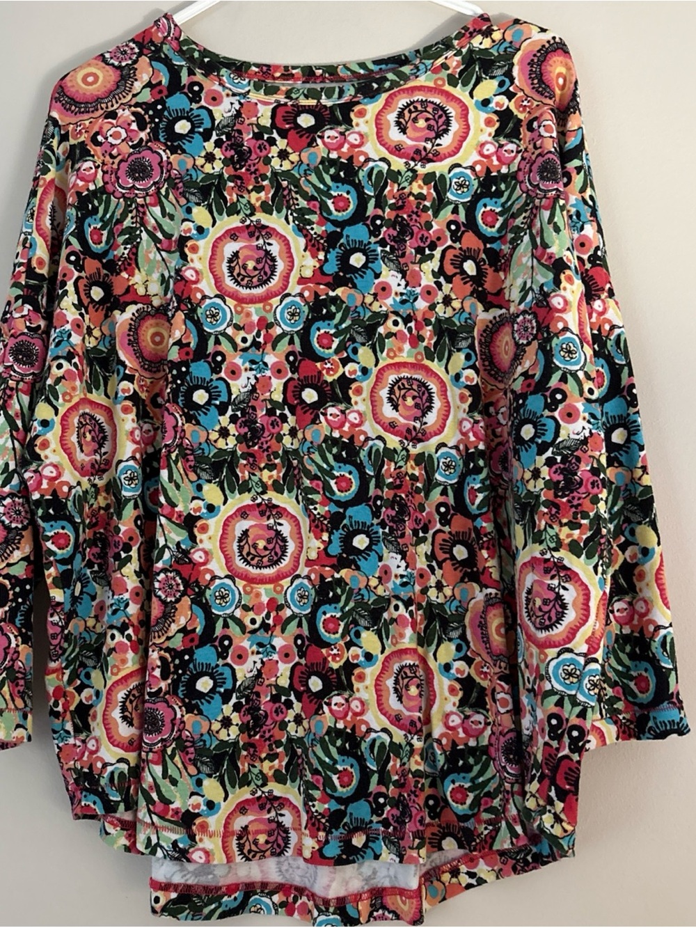 Westbound Multicolor Floral Scoop Neck Women’s Top